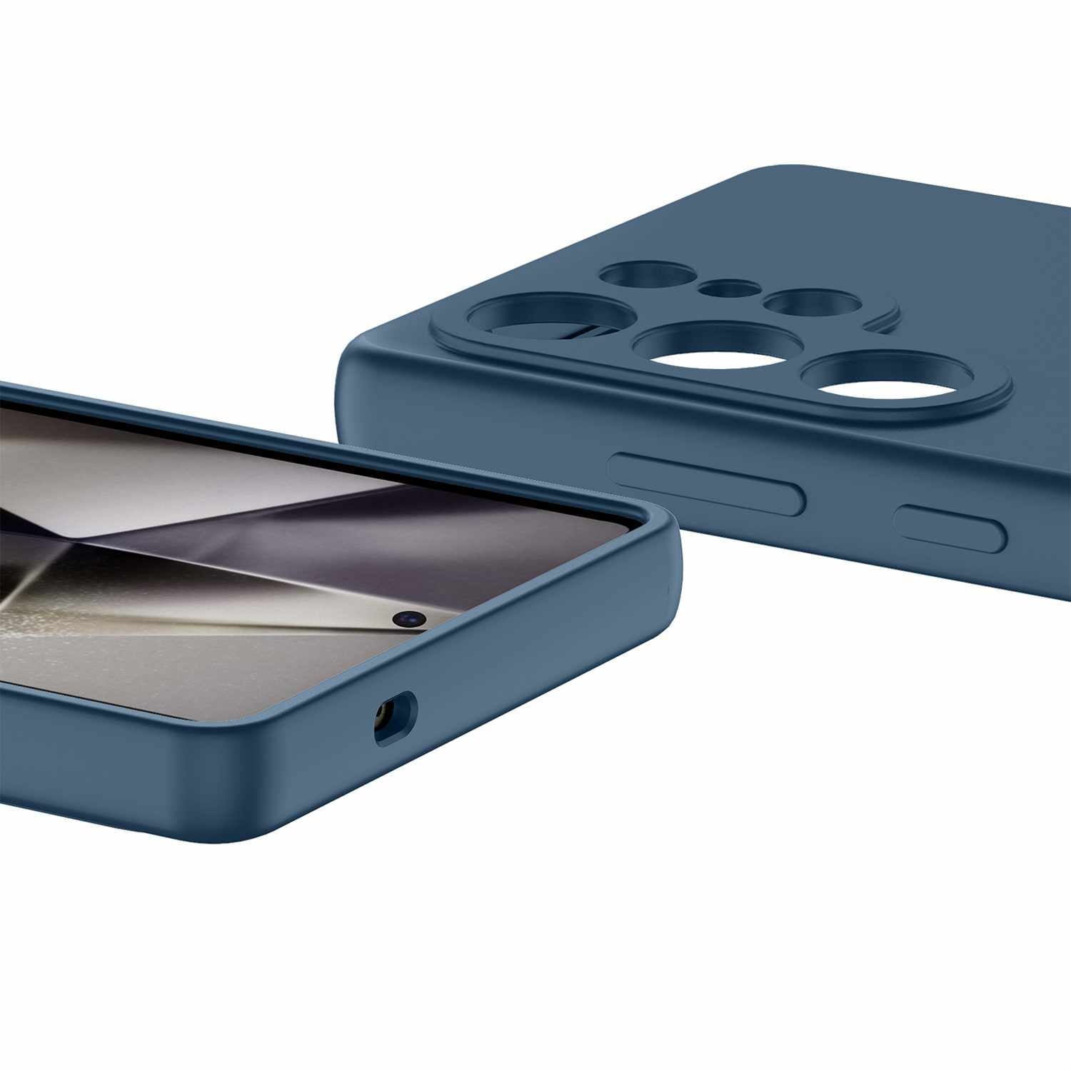 Avana Étui Velvet avec Magnets Bleu Marin pour Samsung Galaxy S25 Ultra