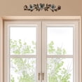thumbnail image 4 of norband Metal Flower Wall Decor Vintage Spring Metal Flower Wrought Iron Scroll Sculpture 15.7''x3.7'' Farmhouse Leaf Wall Decor with Nails for Summer Bedroom Kitchen Indoor Outdoor(Silver Gray), 4 of 12