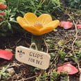 thumbnail image 4 of Flower Shaped Ceramic Bee Drinking Station Outdoor Pollinator Feeder Water Bowl for Garden, 4 of 9