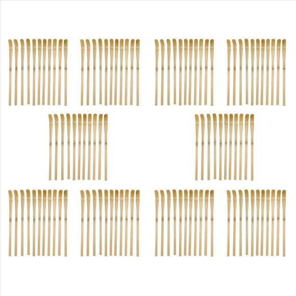 100Pcs Retro Natural Bamboo Matcha Scoop Tea Tools Powder Matcha Spoon Japanese Tea Ceremony Tools Matcha Tea Measure,100 x Tea spoon,wood color