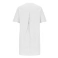 thumbnail image 4 of Oversized Tshirts Shirts for Women V Neck Cotton Linen Summer Tops for Women 2024 Trendy Loose Fit Plus Size Blouses, 4 of 7