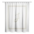 thumbnail image 2 of Creative Products Beige and White Letter J Monogrammed 71x74 Shower Curtain, 2 of 7
