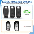 thumbnail image 2 of Key Fob Cover Compatible with Nissan Rogue Pathfinder Versa Kicks Sentra 2023-2025 TPU 3-5 Button Keychain Case Holder Protector,Silver, 2 of 6