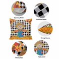 thumbnail image 6 of Throw Pillow Covers, Thanksgiving Pumpkin 16x16 Pillow Covers for Couch/Sofa/Bed, Fall Straw Man Leaves Farmhouse Plaid Decorative Square Linen Cushion Pillowcase for Home Decor, 6 of 9