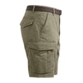 thumbnail image 4 of CCRFTGI Men's Casual Cargo Shorts Hiking Shorts Summer Work Belt Shorts with Multi Pockets Light Green L, 4 of 6