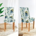 thumbnail image 3 of Yayeee 2 Pack Dining Chair Covers Stretch Parson Chairs Slipcovers Seat Protector, Peacock Feather, 3 of 6