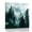 Blue, Teal, White, variant on Canvas Wall Art, Dark Green Forest Framed Canvas Prints for Living Room Bedroom, Nature Foggy Mountain Pine Tree Gallery Wrapped Wall Decor for Home Office, Gifts, 12"x16" Ship Next Day