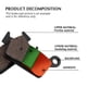 thumbnail image 3 of Pastillas de freno Sollon delanteras y traseras semimetálicas para Honda CR80/CR85, 3 of 7
