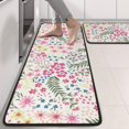 thumbnail image 2 of Kitchen Rugs Sets Of 2,Pioneer Flower Floral Print Pattern Anti Fatigue Kitchen Mat Rugs Non Slip Washable,Decorative Kitchen Floor Mats for Kitchen,Sink,Laundry,17"x47"+17"x47", 2 of 5