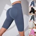 thumbnail image 3 of FUZHIQ High Waisted Workout Biker Shorts for Women Tummy Control Yoga Running Shorts Gym Athletic Shorts, 3 of 5