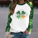 thumbnail image 2 of TaTaai Womens St Patricks Day Graphic Raglan Sweatshirt Long Sleeve Crewneck Casual Pullover Loose Fit Holiday Top Gift, 2 of 5