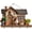 Brown, variant on House Shaped Hat Coat Hooks With 4 Hooks Rustic Wall Hooks Decorative Hanging Sign Wall Hangers Organizers For Home Entryway(B)