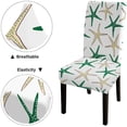 thumbnail image 5 of Elastic Dining Chair Cover Set of 4 Chair Covers for Dining Chairs Green Beach Coastal Pattern Background Slipcover Chairs Covers for Kitchen Living Room Restaurant, 5 of 5