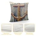 thumbnail image 4 of Ollo0ord  Nautical Coastal Boat Anchor Throw Pillow Covers Rustic Farmhouse Wood Fencing Vintage Design Pillow Cushion Case Cover Home Decor Pillowcase,(RN-Anchor) White, 4 of 5
