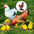 thumbnail image 4 of Estatuilla de resina de artificial, obra de arte decorativa, pollo para césped, jardín, patio trasero, Patio al aire DYNWAVEMX Estatua de pollo, 4 of 8