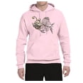 thumbnail image 2 of Wild Bobby, Funny Fishbone Skeleton Angler Fish, Animal Lover, Unisex Graphic Hoodie Sweatshirt, Light Pink, X-Large, 2 of 3