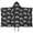 Black Cartoon Dinosaurs-2, variant on Black Cartoon Dinosaurs Leaves Pattern Hooded Bath Towel,50"x30" for Ages 3 To 12 Kids, Quick Dry Lightweight Soft Microfiber Hood Beach Towel Cover Up for Kids