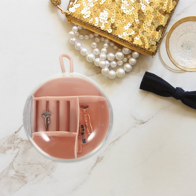 unbranded De Joyería Rosa Para Viaje Organizador De Anillos Y Collares Portátil