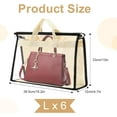 thumbnail image 2 of Dust Bags for Handbags,6 Pack Clear Handbag Storage Organizer,Purse Storage Bag with Zipper and Handle,Handbag Dust Bags for Closet Hanging Storage (6pcs L), 2 of 7