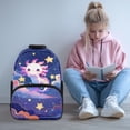 thumbnail image 2 of Pzuqiu Galaxy Axolotl Personalized School Backpack for Kids Students Customized Bookbags Large Capacity Custom Backpacks with Name Schoolbag for Girls 17 Inch Back to School, 2 of 7
