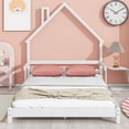 thumbnail image 2 of Syngar Full Wood House Shaped Headboard Bed with Handrails, Multicolor, 2 of 13
