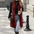 thumbnail image 6 of Enjoytime Long Vest for Women Lapel Button Sleeveless Corduroy Jacket Fall Winter Cozy Trendy Casual Waistcoat with Pockets, 6 of 8