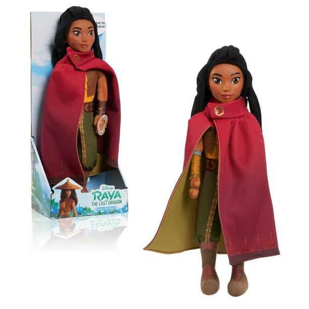 Just Play Disney's Raya and the Last Dragon Talking Raya 14-inch Interactive Plush with Removable Cape, Preschool Ages 3 up