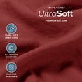 thumbnail image 3 of Bare Home Washed Sheet Set - Premium 1800 Collection - Deep Pocket - 4 Piece - Queen, Rosewood, 3 of 8