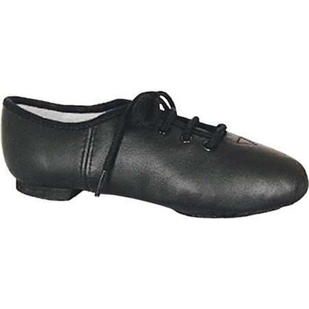 Black Leather Split Sole Heel Counter Lace Up Classic Jazz Shoes 5-12 (Best Shoes For Cardio Kickboxing Class)
