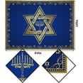 thumbnail image 3 of Rectangular Polyester Hanukkah Tablecloth Jewish Chanukah Star of David Table Decoration Menorah Festival Day Home Kitchen Dining Room Indoor Outdoor Table Decor-60×84inch, 3 of 5