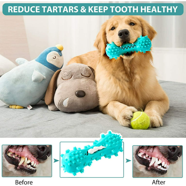 Dog Toy Ball Toothbrush for chewers Set of 4 - Dental Rubber Ball