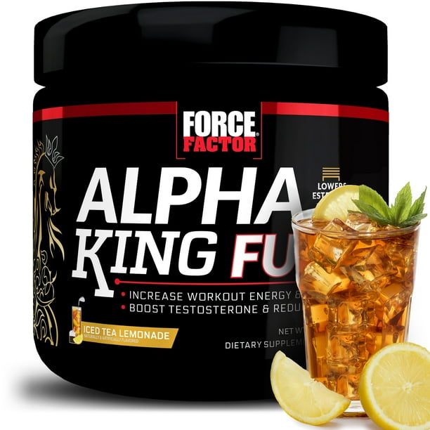 Alpha King Fury Testosterone Booster And Pre Workout For Men With Fenugreek And L Citrulline To Reduce Estrogen And Fuel Workout Performance Drink Powder Supplement Iced Tea Lemonade Force Factor Walmart Com