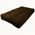 thumbnail image 2 of Blazing Needles Renewal Matelas Futon en Sergé de 10 Pouces, Lit Simple, Chocolat, 2 of 4