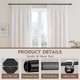 thumbnail image 5 of GIRACOA Octagon Tension Curtain Rod 51-128 Inches, Heavy Duty No Drill Adjustable Rod with 12 Rings, Matte Black, 5 of 7