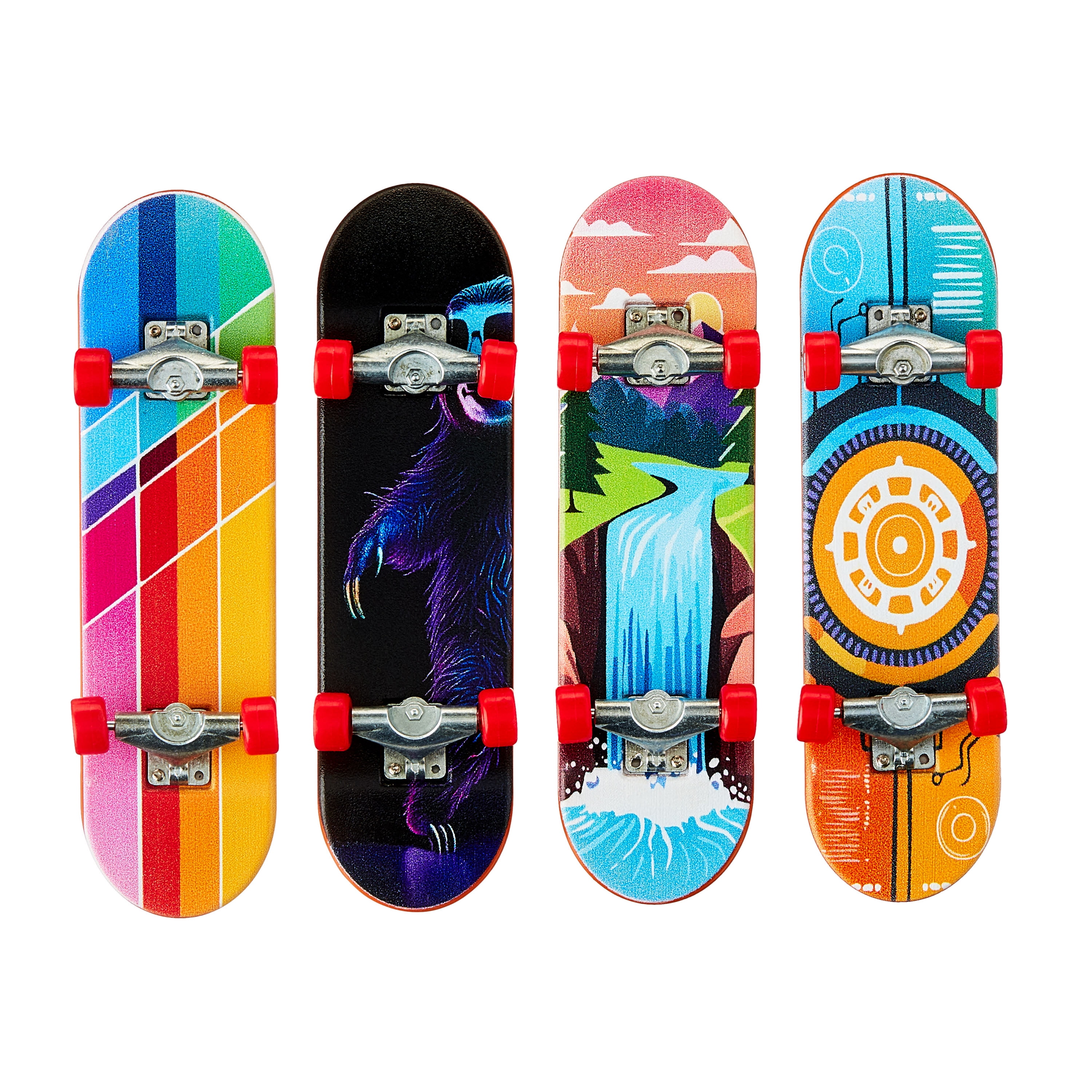 Multicolor Mini Skateboard Party Favors, 4 Pieeces, by Way To Celebrate