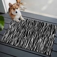 thumbnail image 3 of Entryway Rug 2'x3', Black Striped Small Rug for Kitchen Bathroom Door Mat Indoor Entrance, Retro Wave Lines Texture Simple Non-Slip Area Rugs Floor Mats Carpet Front Door Rugs, 3 of 8