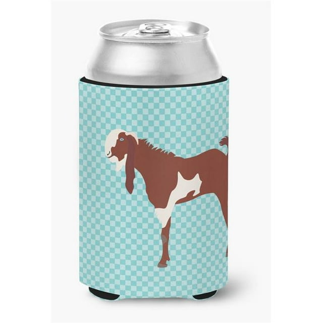 Jamnapari Goat Blue Check Can or Bottle Hugger