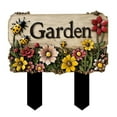 thumbnail image 3 of SLYNSHome Wood Welcome Sign for Garden Decorations Art Yard Accessories for Patio Porch Balcony Lawn Outdoor Ground Insertion - Garden, 3 of 4