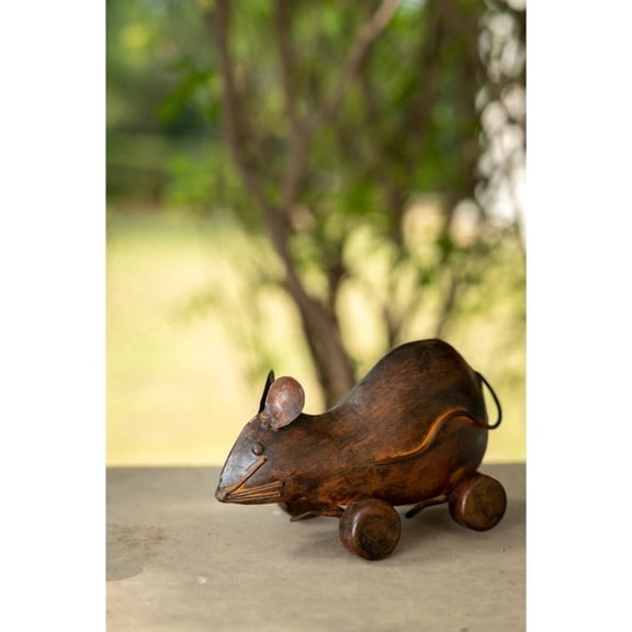 De Kulture Works 4.5" All Occasion Rat Recycled Iron Decorative Figurine