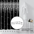 thumbnail image 5 of Modern Farmhouse Tassel Shower Curtain Liner, Black Boho Bath Curtain Set, Abstract Geometric Shower Curtain for Bathroom Decor, with Hook Size 72"x84" for Home Bathtubs Decoration, 5 of 6