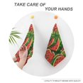 thumbnail image 4 of Cartoon Watermelon Pattern Towels for Bathroom, Kitchen, Gym, Towels, Soft, Highly Absorbent, Hanging Towel with Hanging Eyelet, 4 of 8
