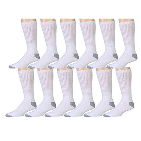 SOCKS’NBULK 12 Pairs Of Athletic Crew Socks for Men, size 10-13