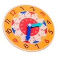 thumbnail image 1 of Cognitive Learning Clock Toy, Wooden Clock Educational Toy Colorful Appearance Smoothing Surfaces  for Home Play Orange Clock, 1 of 7