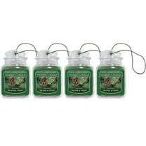 Yankee Candle Car Jar Ultimate Hanging Car Air Fresheners, Balsam & Cedar, 0.96 oz (Pack of 4)