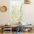 thumbnail image 2 of Daffodil Tapestry, Botanical Blooming Spring Field Gardening Theme with Color Splatters, Wall Hanging for Bedroom Living Room Dorm Decor, 60W X 80L Inches, Yellow Orange Pale Blue, by Ambesonne, 2 of 5