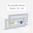 thumbnail image 2 of Barandal Cama De Bebe Seguridad Protector Ajustable 1.8m Xtellar blanco, 2 of 3