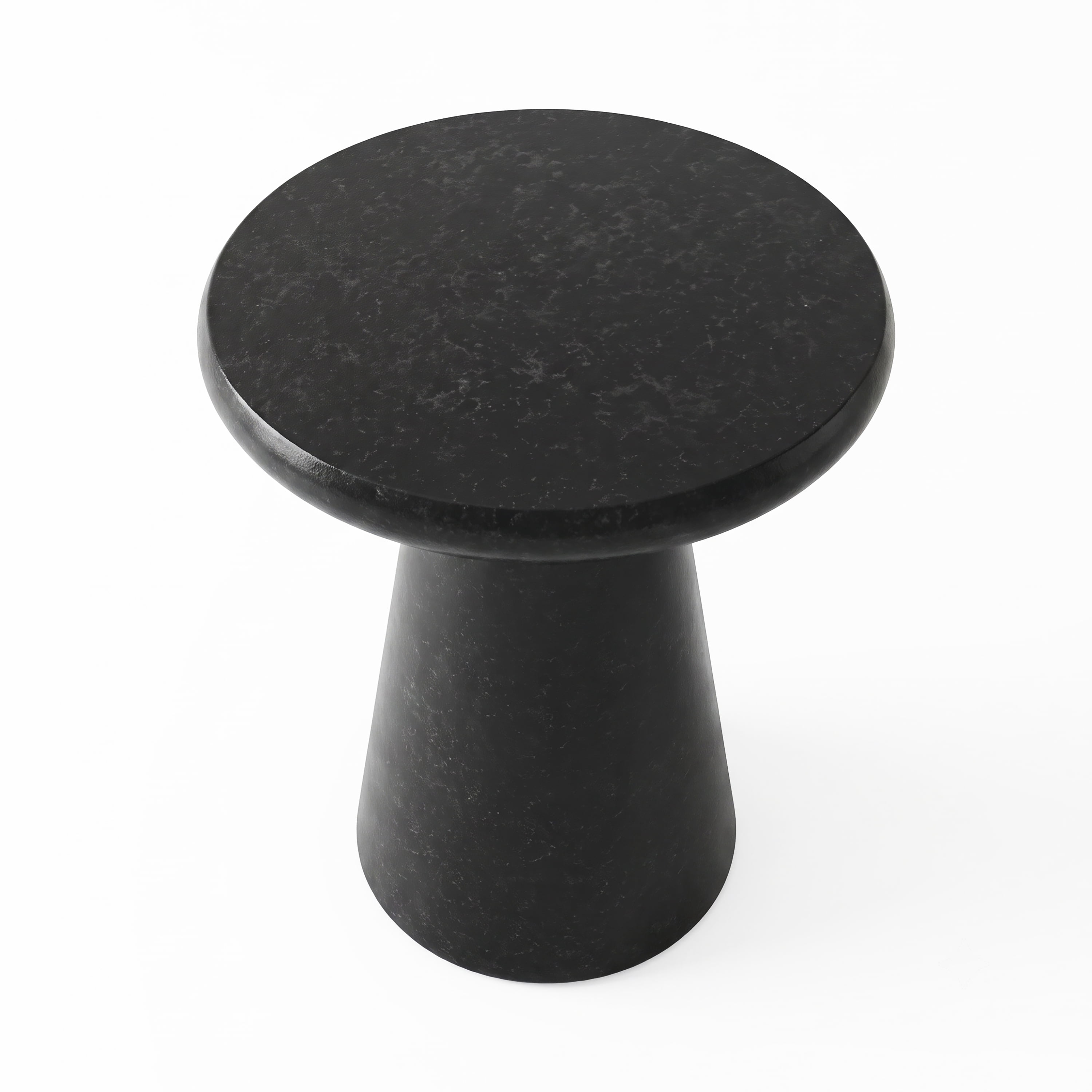 Mushroom MGO Side Table – Durable Construction, Compact Design, Gloss Ceramic Black