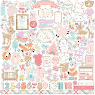 Our Baby Girl: Our Baby Girl Puffy Stickers - Echo Park Paper Co.