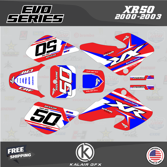 Kalair GFX Graphics Kit for Honda XR50 (2000-2003) Evo Series