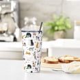 thumbnail image 2 of Cat Tumbler with Lid and Straw, 20 Oz Stainless Steel Cups Insulated Water Bottle Coffee Mug Cat Gifts for Cat Lover, 2 of 7